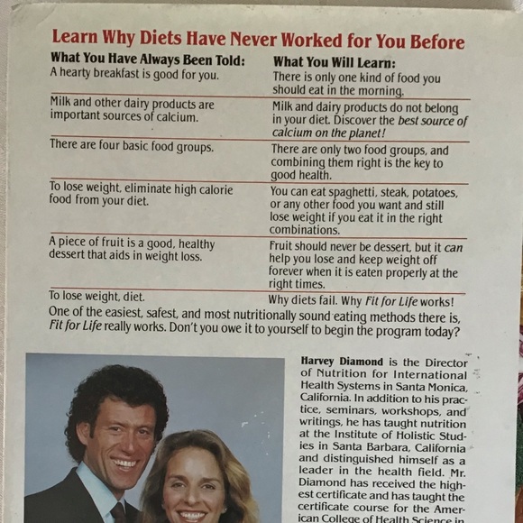 Fit For Life Natural Body Cycle Weight Loss Plan Hardcover Book - Picture 11 of 12